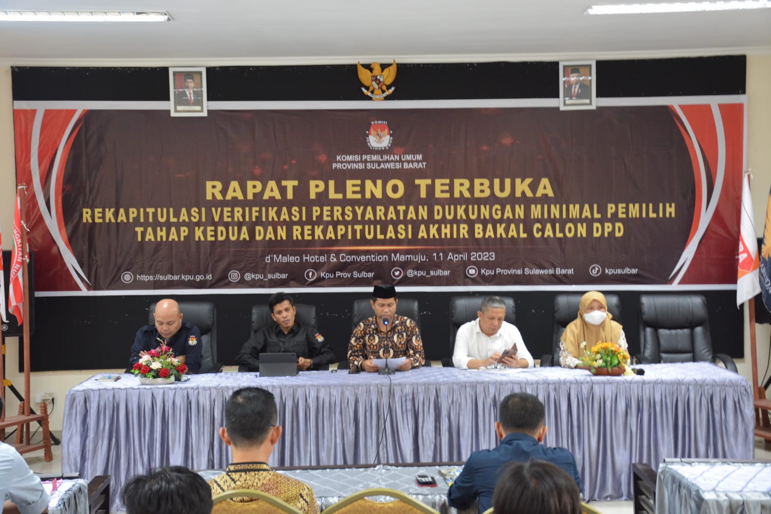 KPU Sulbar Tetapkan 25 Bakal Calon DPD Memenuhi Syarat